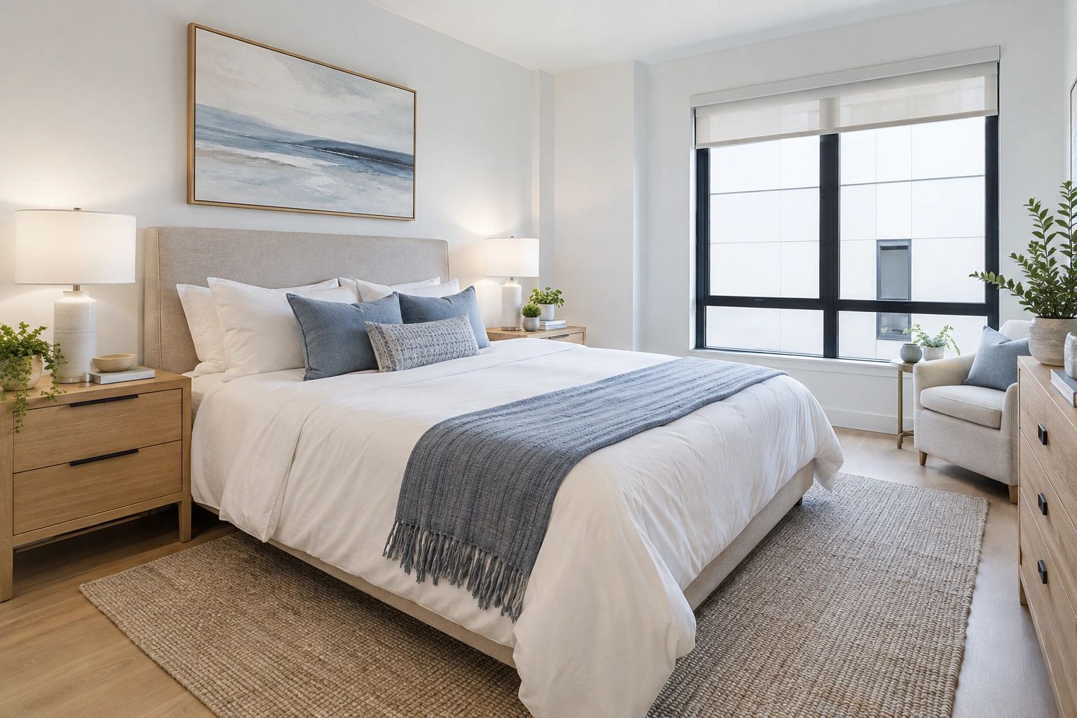 Modern apartment bedroom