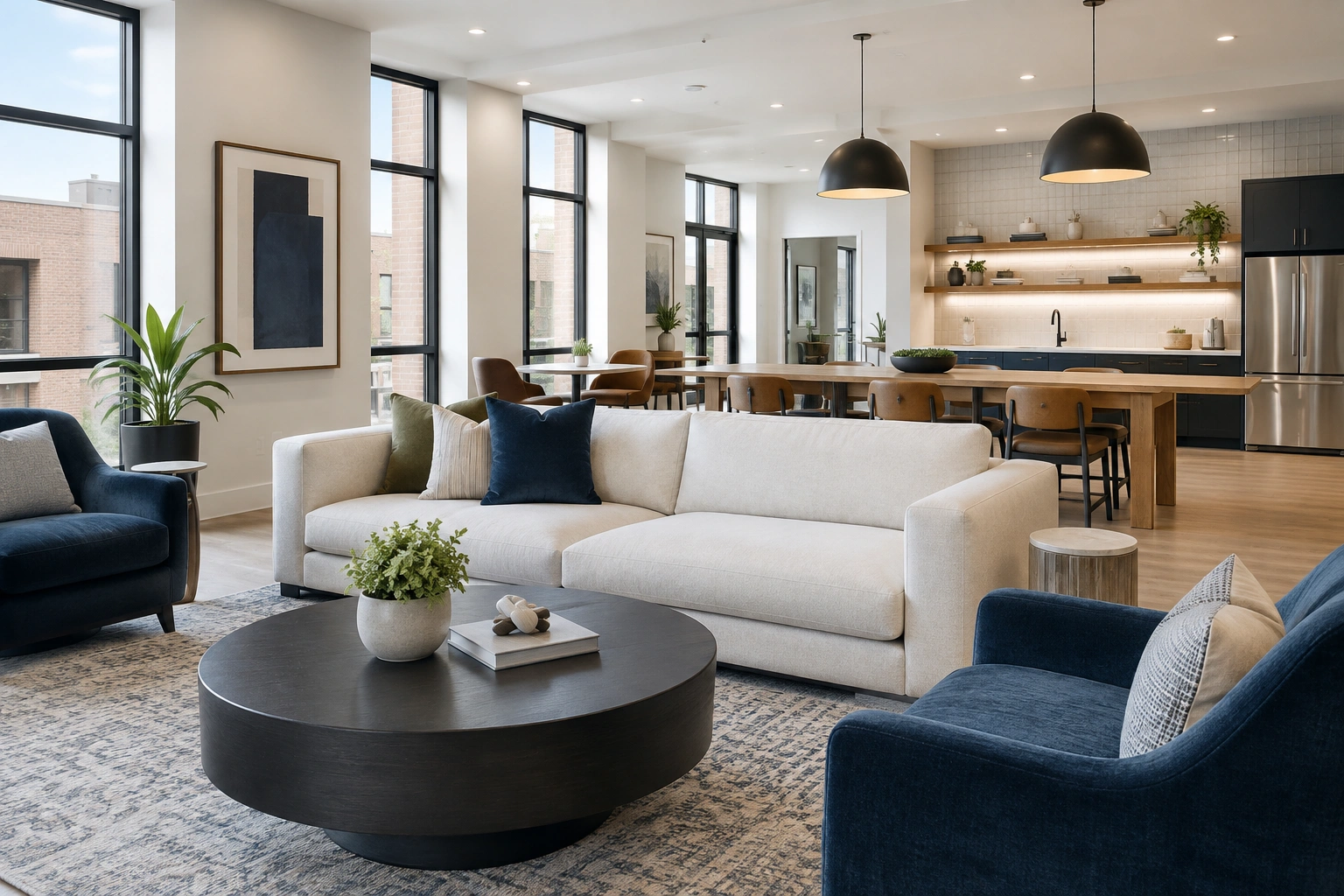 Bright residents lounge