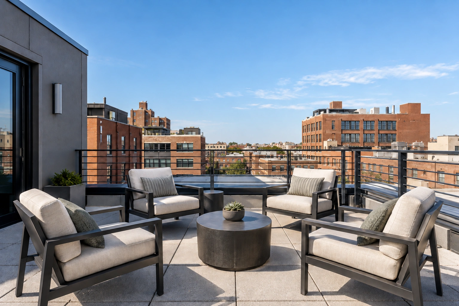 Residents rooftop terrace