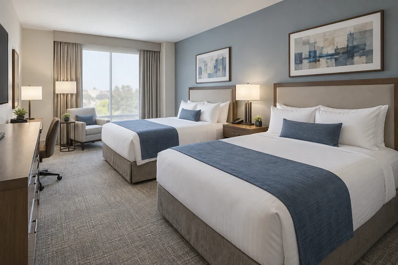 Double queen guest room